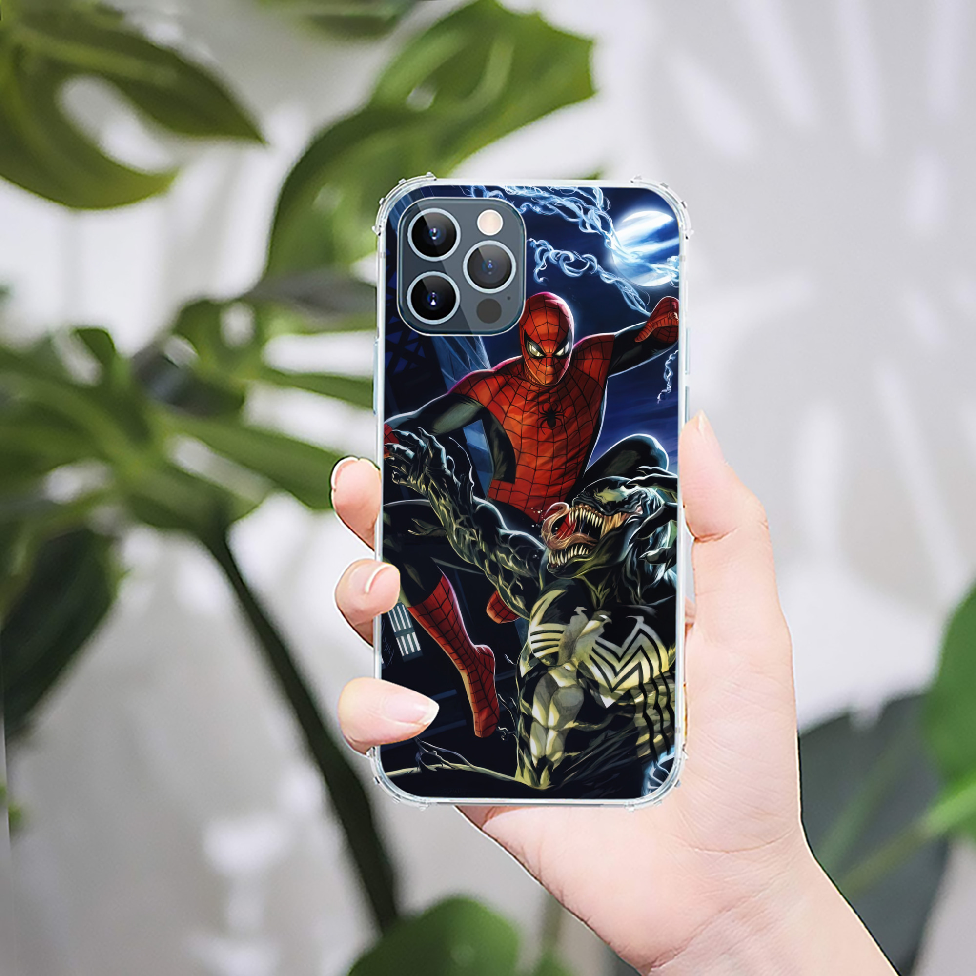 （画像用） Spider Man スパイダーマン 【iPhone 12シリーズ対応】透明スマホケース（クリアソフトケース）